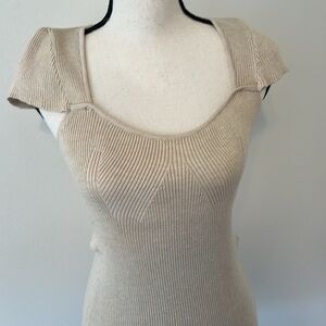 bodycon beige dress NWT